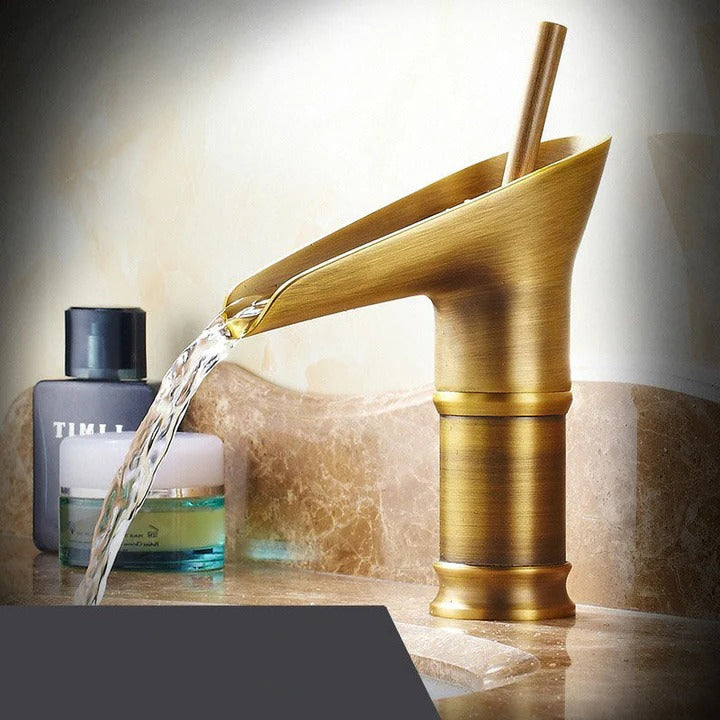 Antique-Style Waterfall Bathroom Faucet