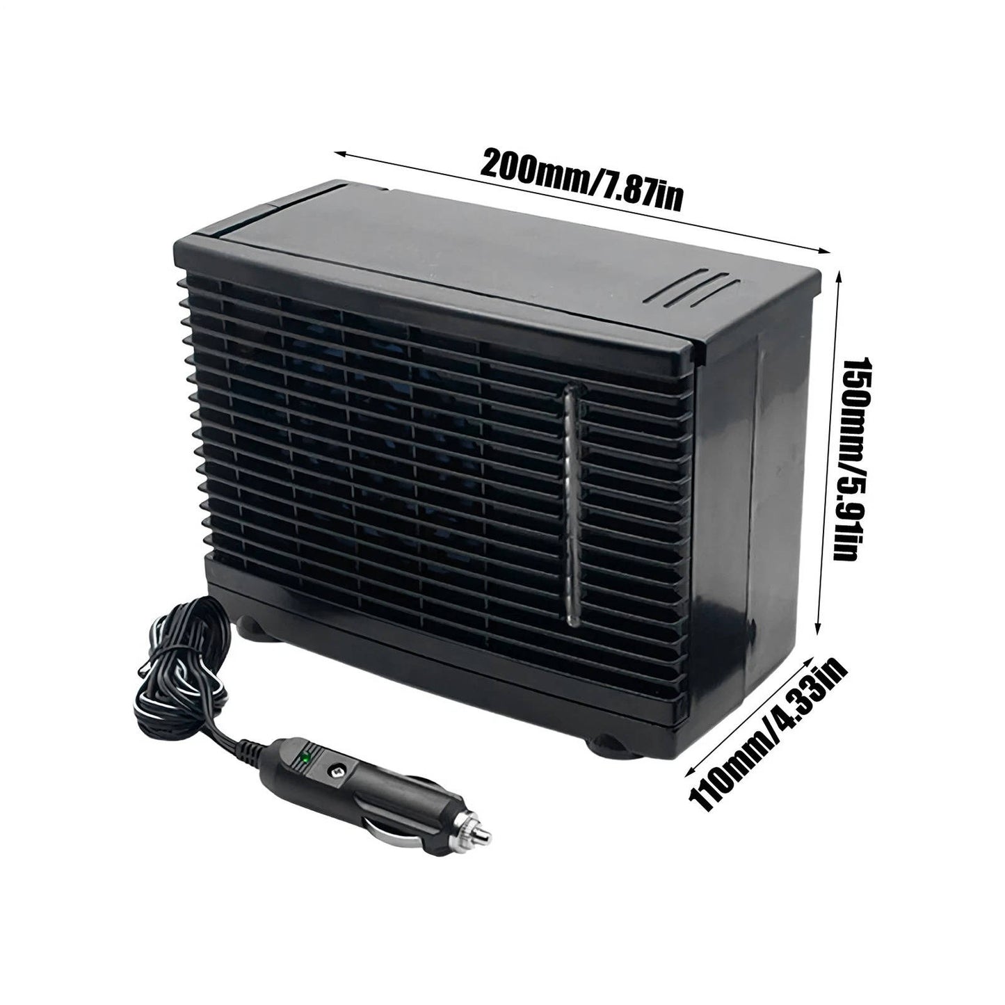 Portable Car Air Conditioner, 12V Air Cooler with Cold Water Tank, Quiet, Low Power