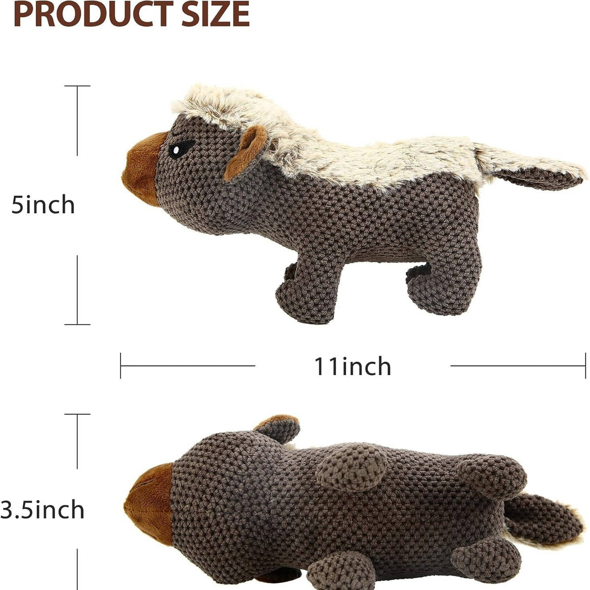 Indestructible Dog Plush Toys for Aggressive Chewers for for Medium and Large Breed