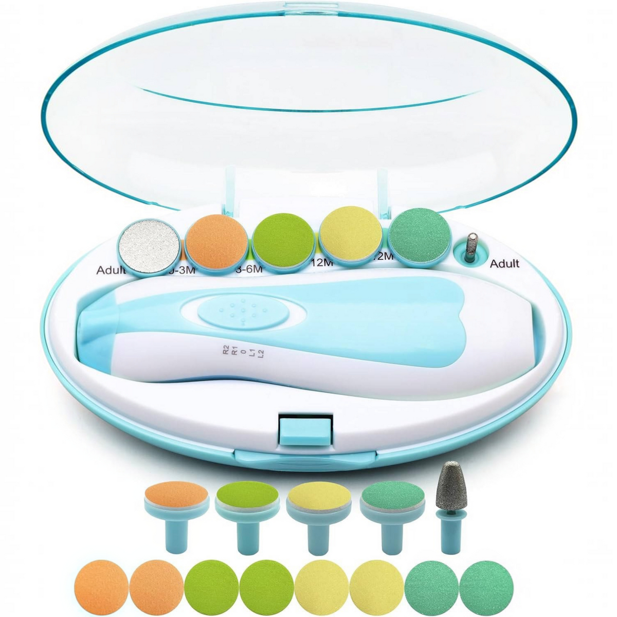 21 in 1 Baby Nail Trimmer for Newborns and Toddlers, Safe Electric Baby Nail File Kit