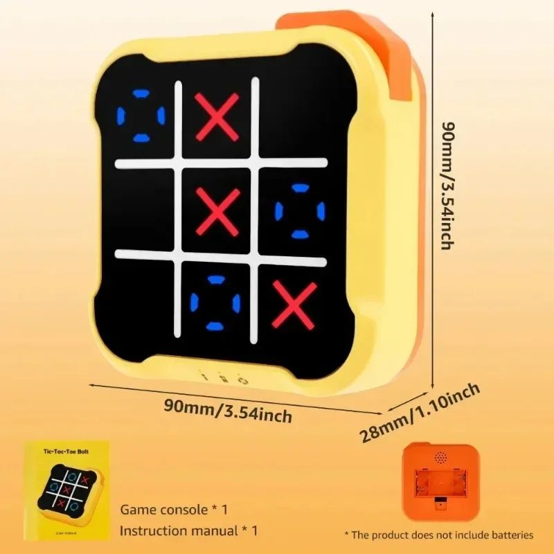 Pocket Electronic Tic Tac Toe with Three Game Modes and Compact ABS Case for Travel Play
