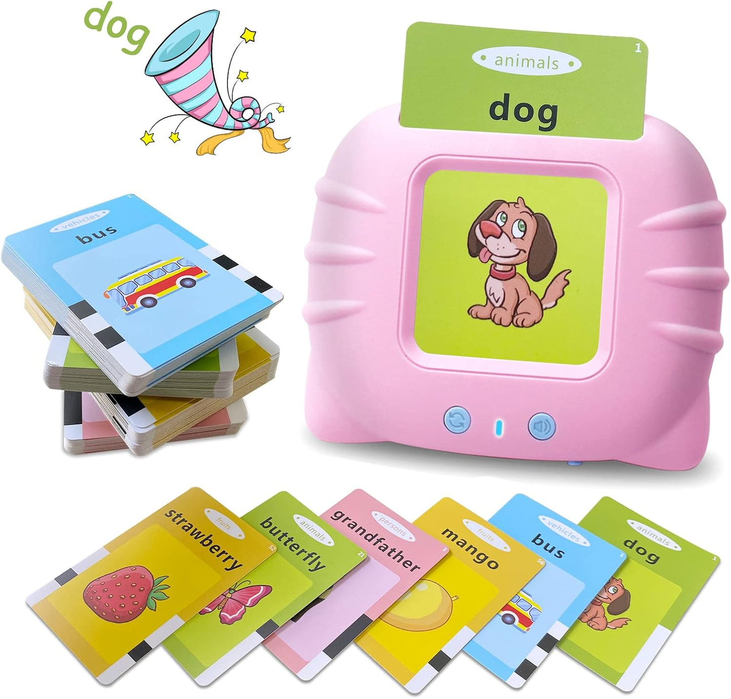 Interactive Vocabulary Speaker with 224 Learning Words and Sound Effects