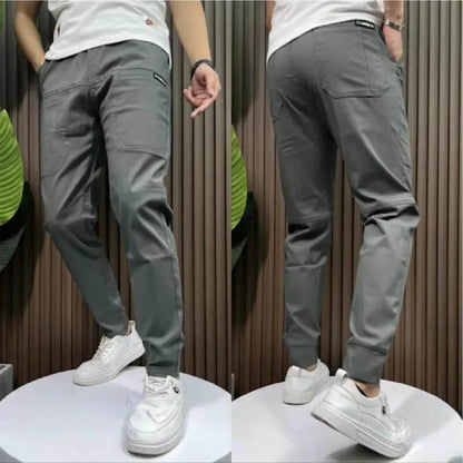 Stretch Cargo Jeans with Six Pockets and Reinforced Stitching, Slim Fit