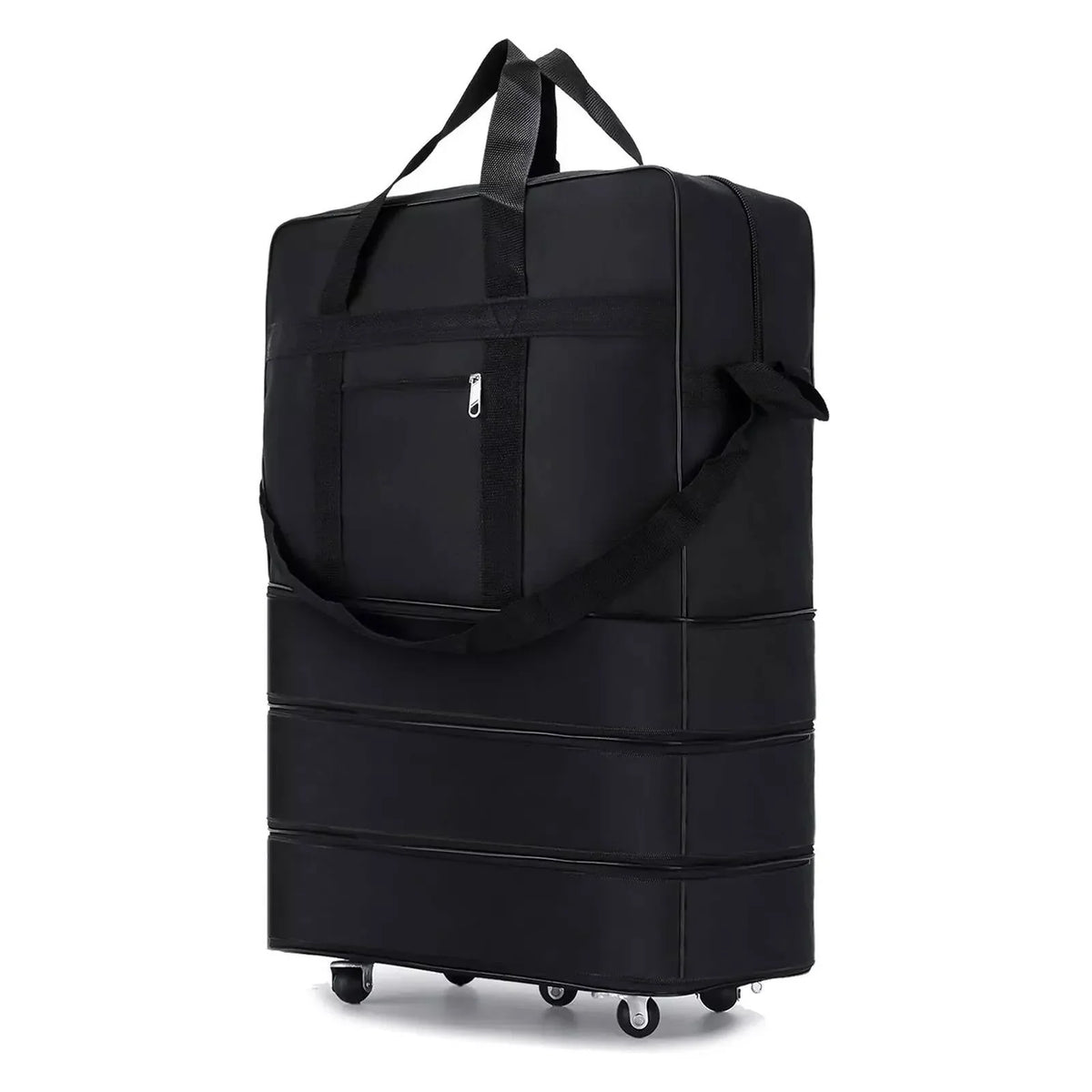 42 Inch Wheeled Duffle Bag with Five Rotating Wheels and Expandable Storage