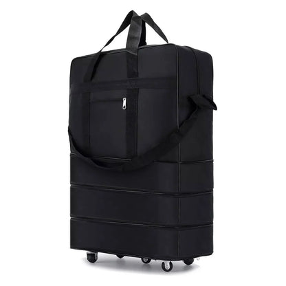 42 Inch Wheeled Duffle Bag with Five Rotating Wheels and Expandable Storage