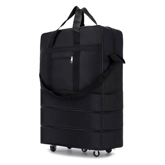 42 Inch Wheeled Duffle Bag with Five Rotating Wheels and Expandable Storage