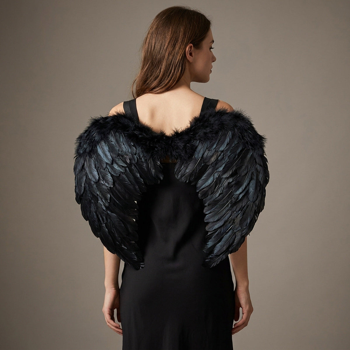 Feather Angel Wings Costume with Elastic Shoulder Straps in Four Colors and Six Sizes