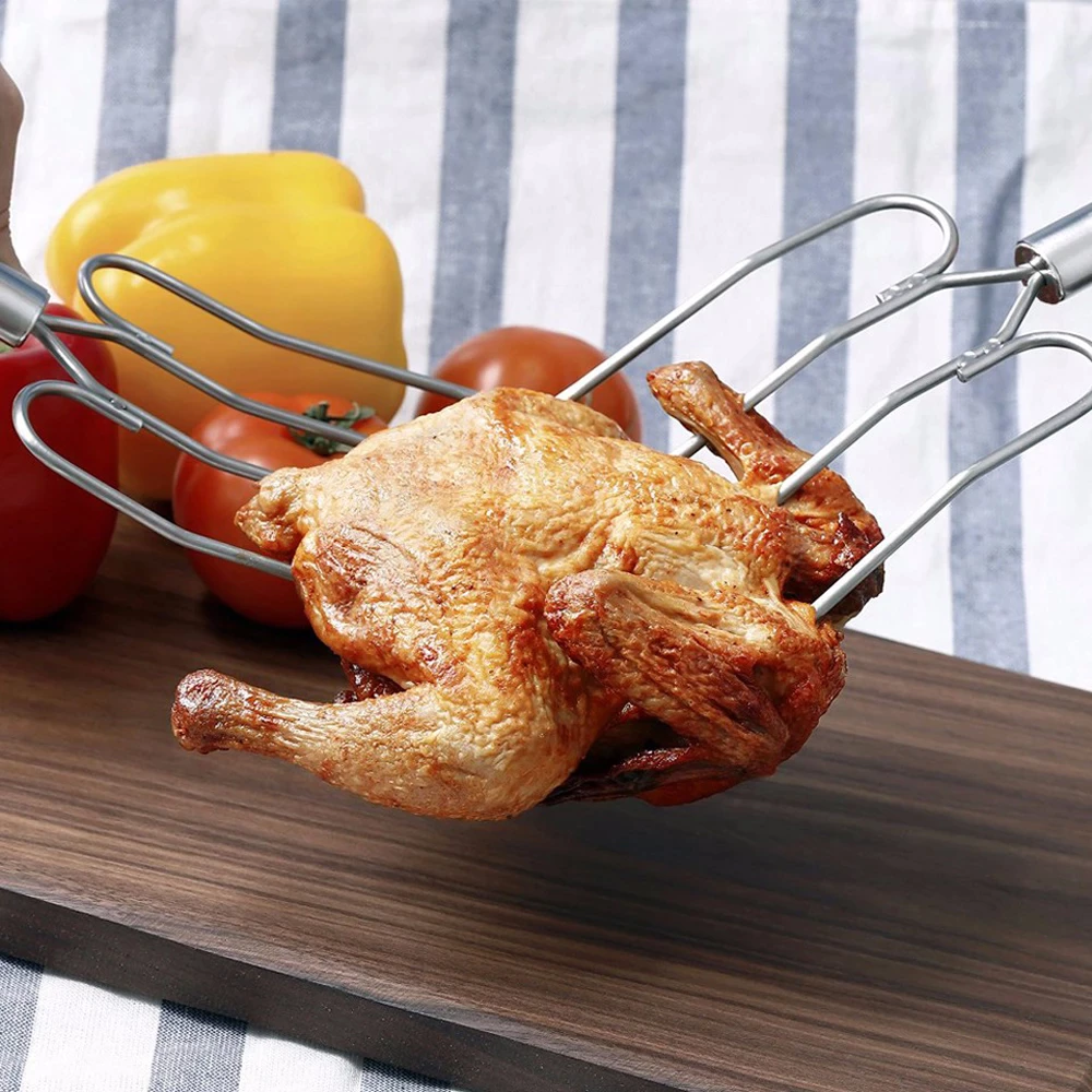 Turkey Lifting Forks with Sharp Claw Prongs and Stainless Handle for Holiday Roasts