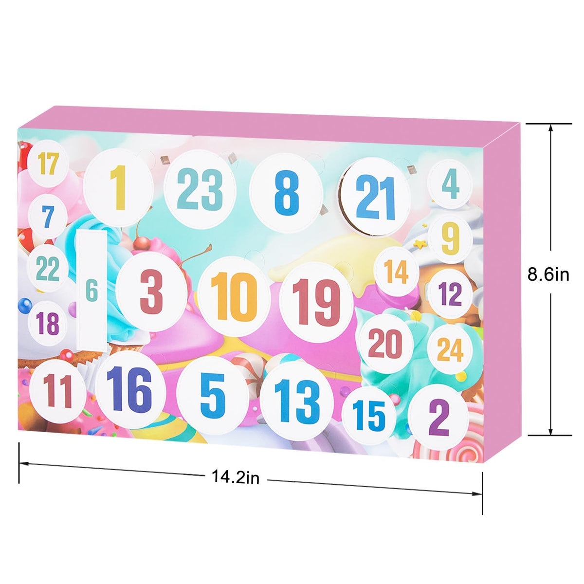 Slime Countdown Box with 10 Scented Dessert Slimes, 5 Mix Ins and 16 Charms for Holiday Mixing