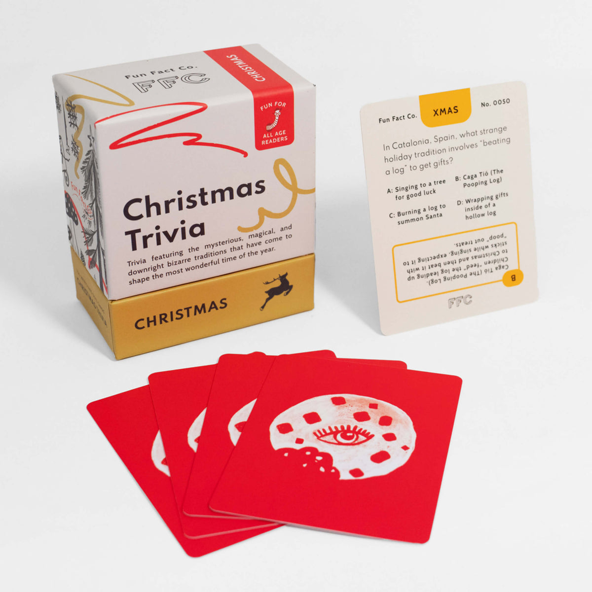 Christmas Trivia Card Deck with Mixed Question Formats for Holiday Parties and Family Game Night