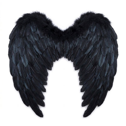 Feather Angel Wings Costume with Elastic Shoulder Straps in Four Colors and Six Sizes
