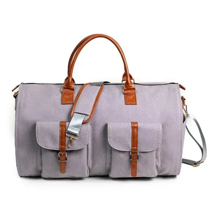 Convertible Garment Carrier Duffle with Shoe Compartment and Padded Shoulder Strap