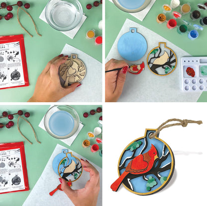 Holiday Craft Countdown Box with 25 Daily Craft Bags for Diamond Art, Paint by Number and Ornament Projects
