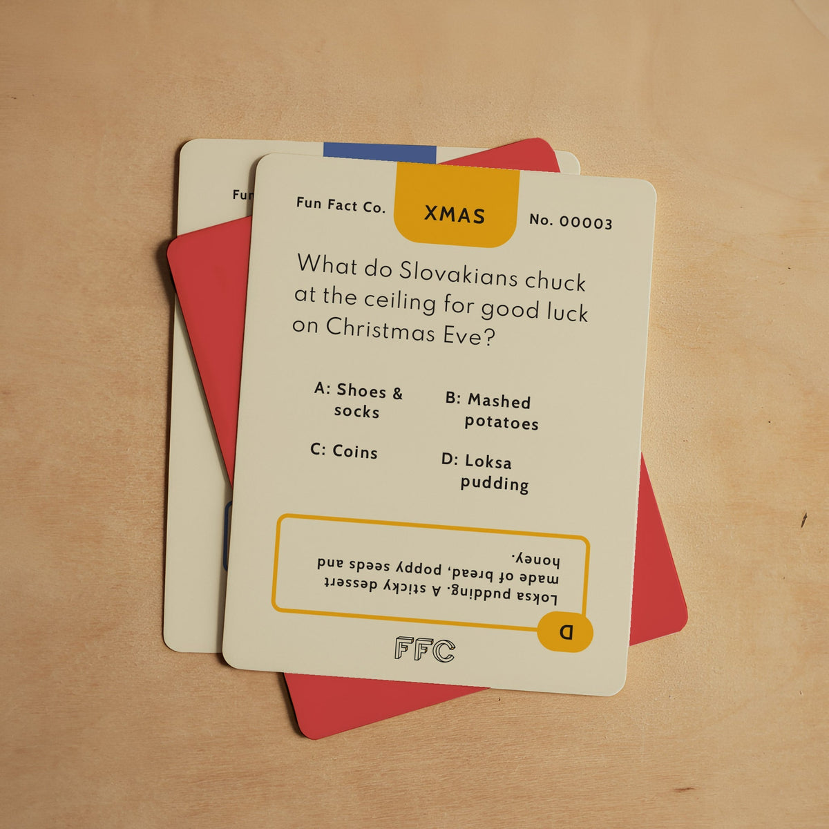 Christmas Trivia Card Deck with Mixed Question Formats for Holiday Parties and Family Game Night