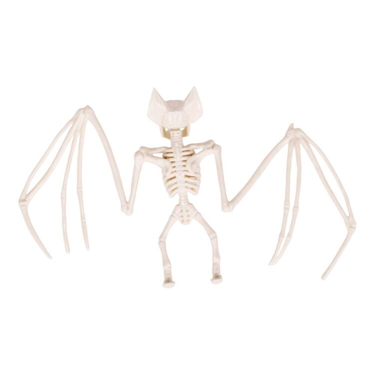 Skeleton Bat Prop with Spread Wings and Natural Bone Look for Halloween Mantels and Branch Displays