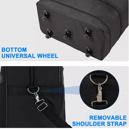 42 Inch Wheeled Duffle Bag with Five Rotating Wheels and Expandable Storage