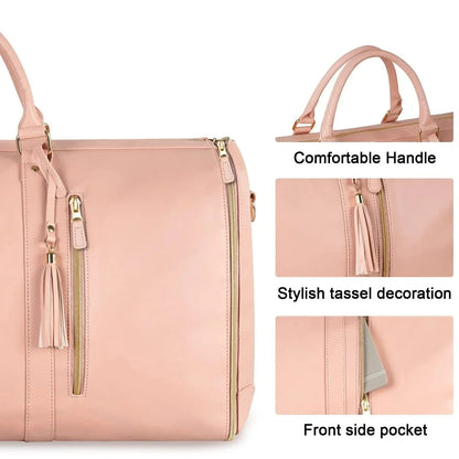 Garment Bag with Multiple Interior Pockets and Dual Carry Handles for Travel