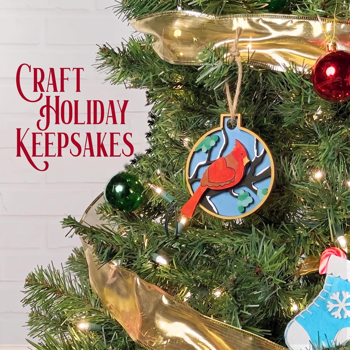 Holiday Craft Countdown Box with 25 Daily Craft Bags for Diamond Art, Paint by Number and Ornament Projects