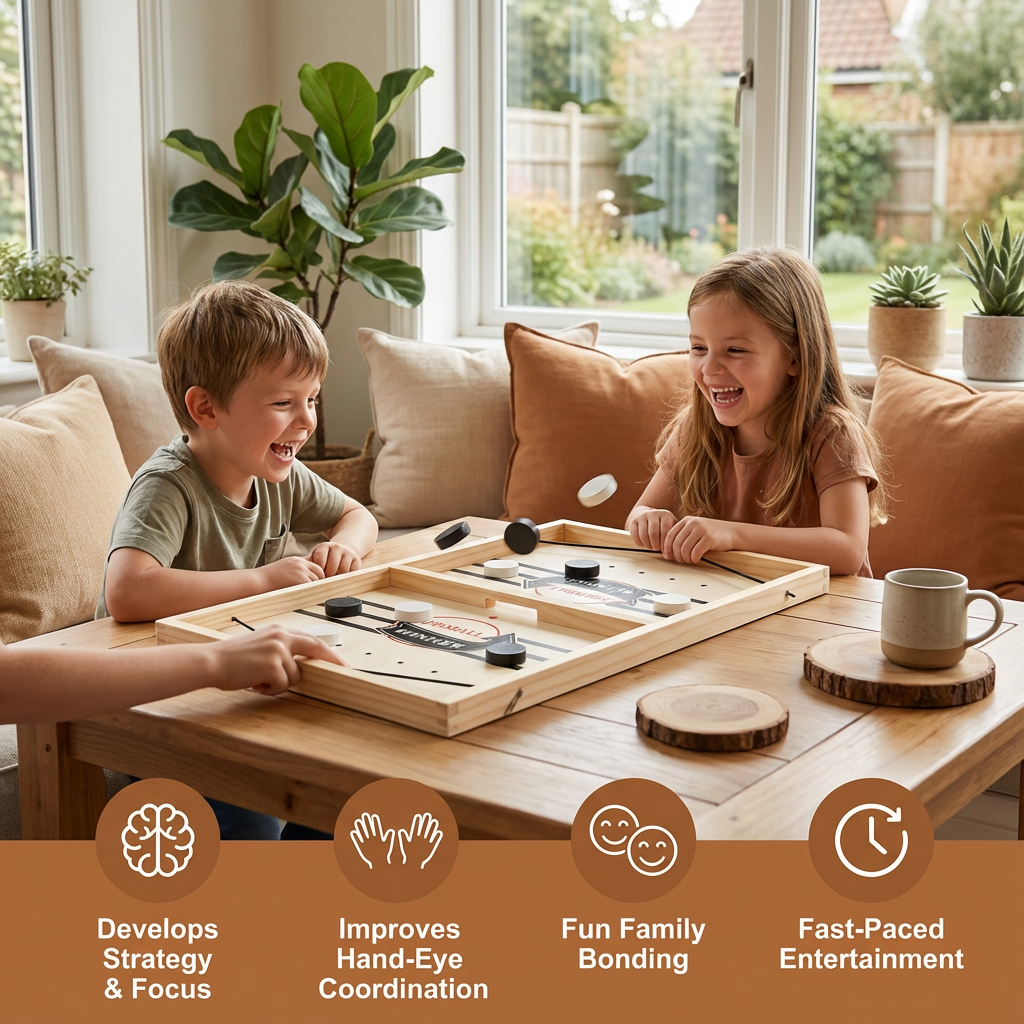 Wooden Catapult Board Game with Sling Shot Play Pieces