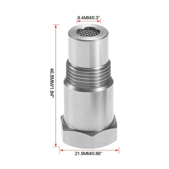 Oxygen Sensor Adapter with Internal Filter Element for M18 by 1.5 Thread