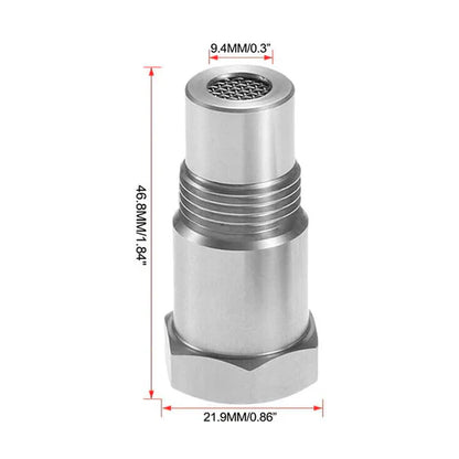 Oxygen Sensor Adapter with Internal Filter Element for M18 by 1.5 Thread