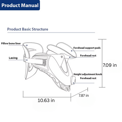 Neck Traction Collar with Adjustable Strap System and Soft Fabric, Portable Design