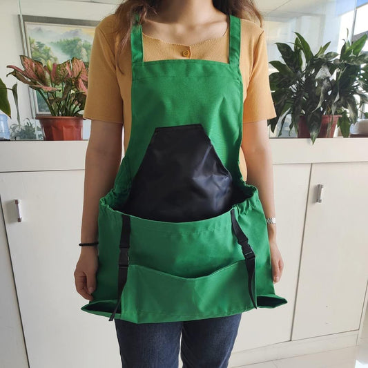 Garden Apron with Oxford Fabric and Dual Pockets, Water Resistant