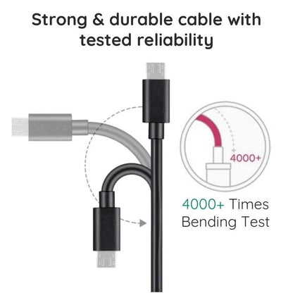 10ft Micro USB Cable with Fast Charging and Tangle-Resistant Jacket