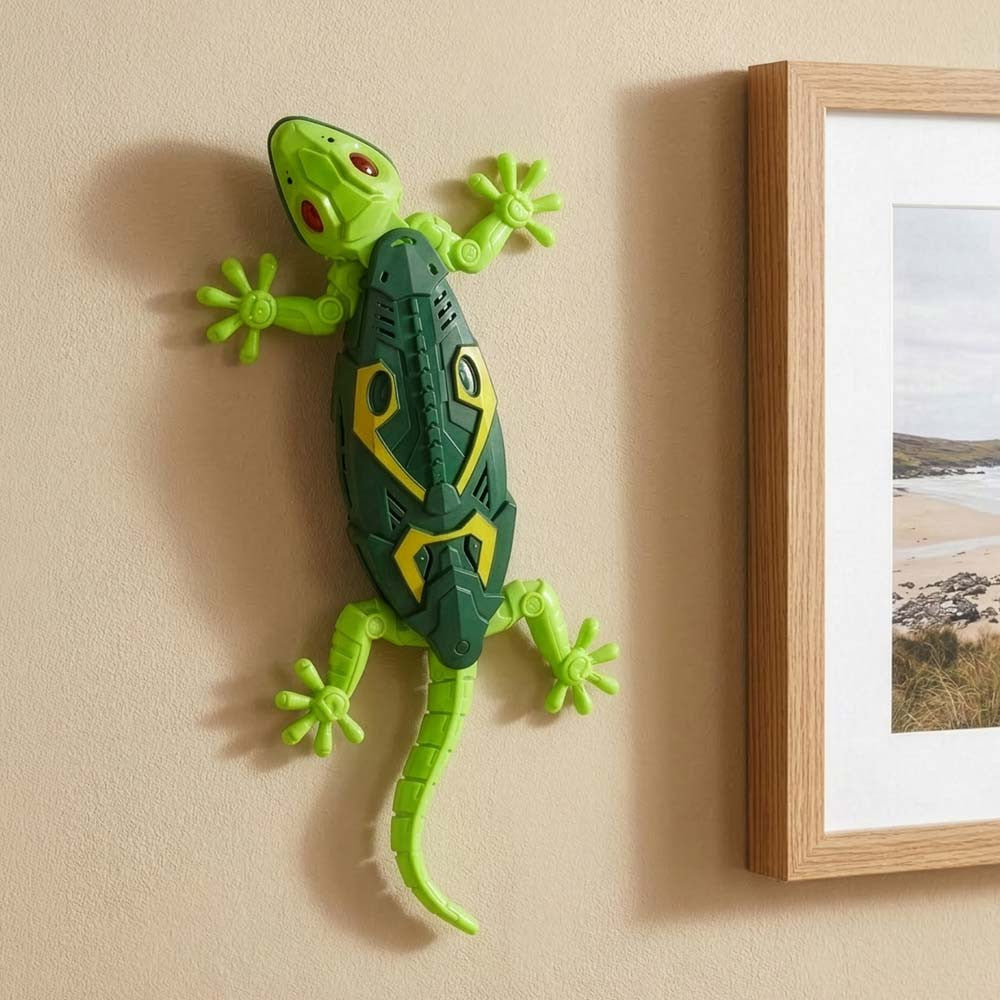Remote Control Wall Climbing Gecko with Glowing Eyes and Ceiling Grip for Kids