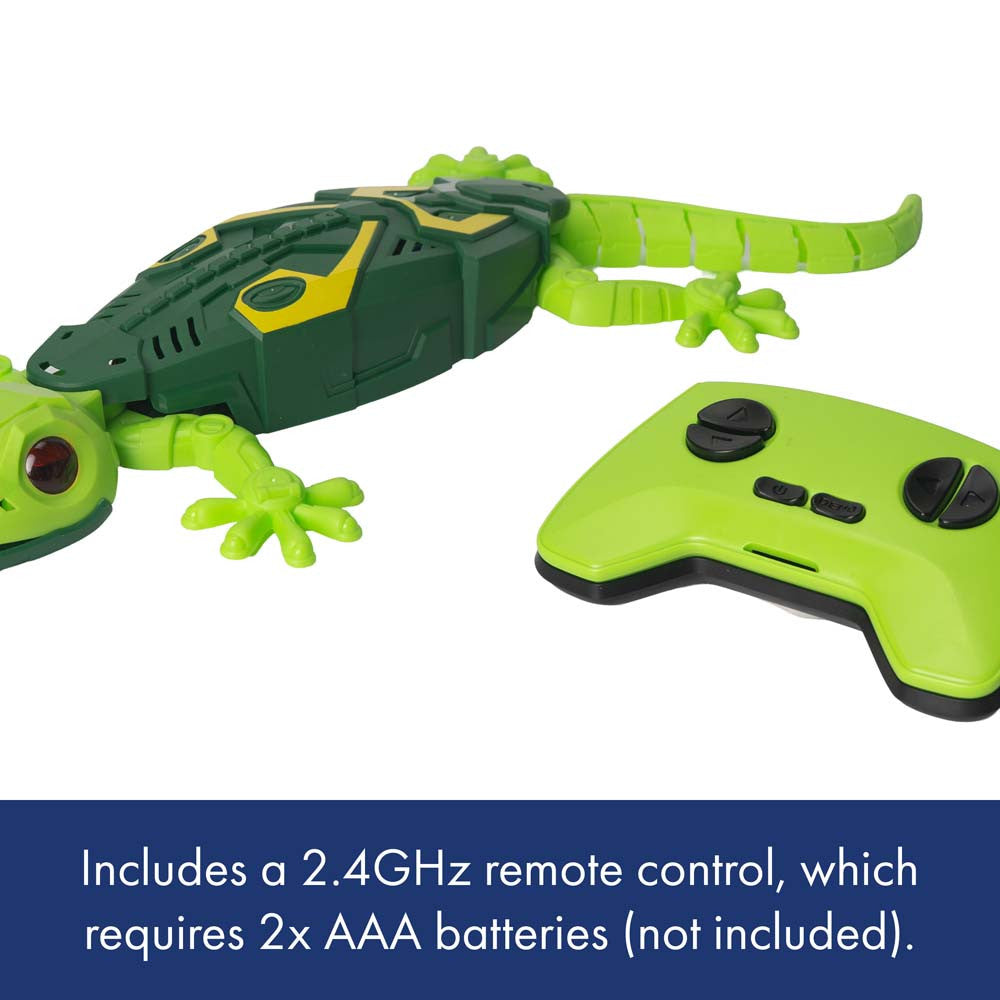 Remote Control Wall Climbing Gecko with Glowing Eyes and Ceiling Grip for Kids