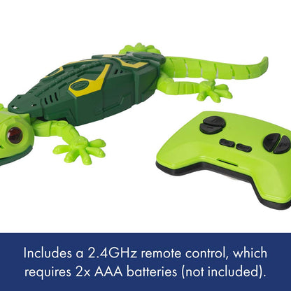 Remote Control Wall Climbing Gecko with Glowing Eyes and Ceiling Grip for Kids