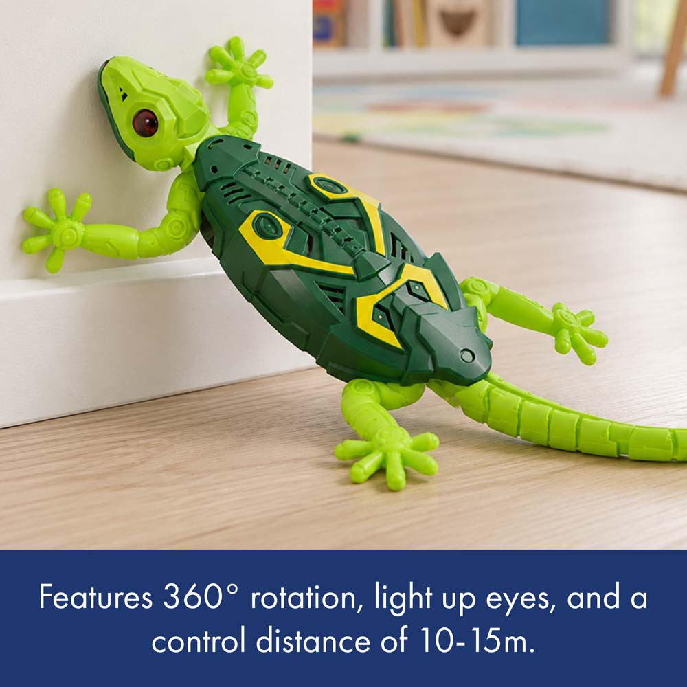 Remote Control Wall Climbing Gecko with Glowing Eyes and Ceiling Grip for Kids