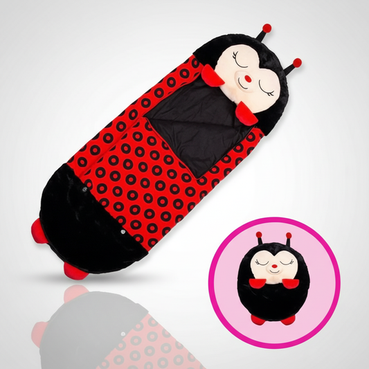 Animal Shape Kids Sleeping Bag with Foldable Pillow Design and Breathable Fabric
