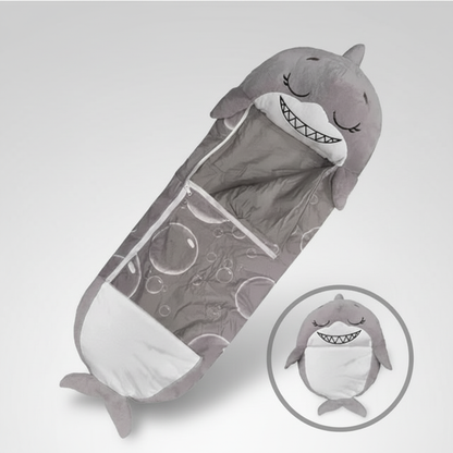 Animal Shape Kids Sleeping Bag with Foldable Pillow Design and Breathable Fabric