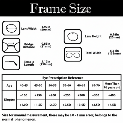 Foldable Reading Glasses with HD Scratch Resistant Lenses and Protective Case