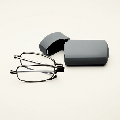 Foldable Reading Glasses with HD Scratch Resistant Lenses and Protective Case