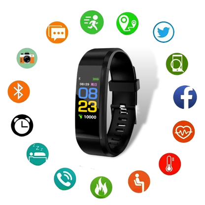 Smartwatch with Heart Rate and Blood Pressure Monitor