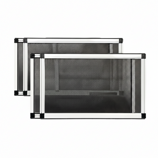 Expandable Window Screen with Fiberglass Mesh and Felt Seal, 2-Pack