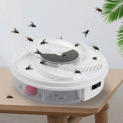 Automatic Fly Trap with USB Power and Rotating Arm, 5 Bait Stations