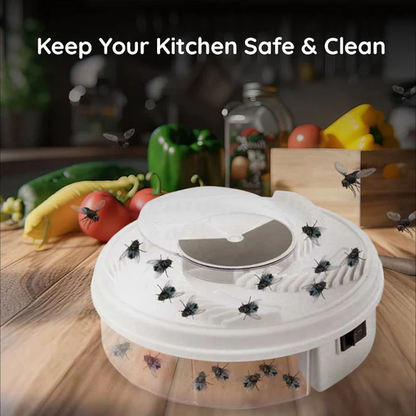 Automatic Fly Trap with USB Power and Rotating Arm, 5 Bait Stations