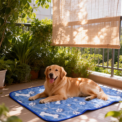 Large Dog Bed with Animal Print Design and Polyester Filling