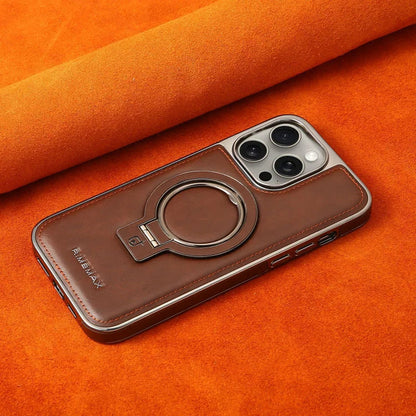 Phone Case with Foldable Stand and Magnetic Charging, 9H Lens Protection