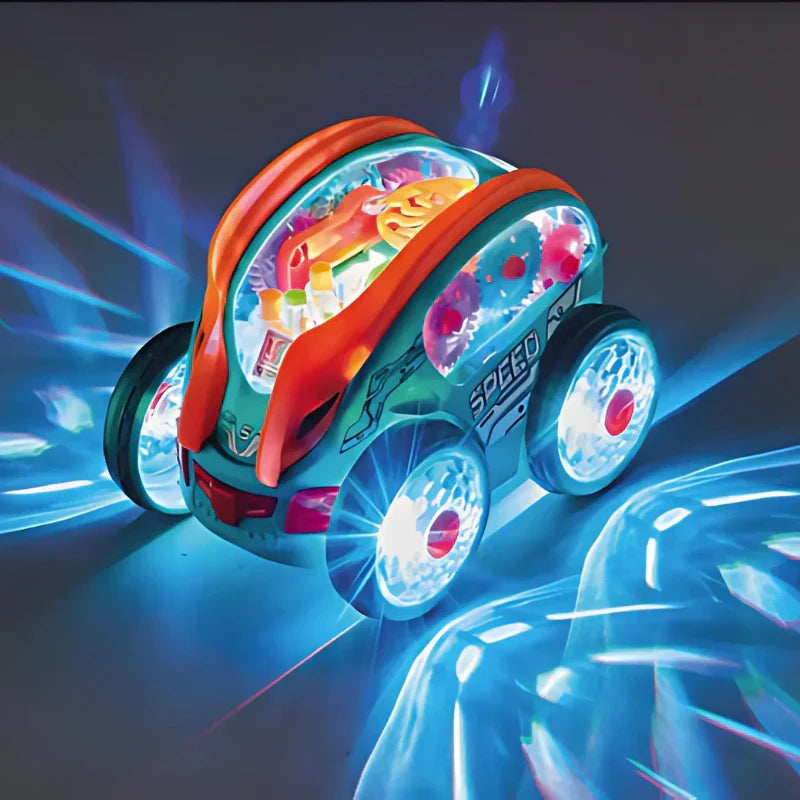 Flipping Light Up Toy Vehicle with Music and 360 Degree Spin for Boys and Girls