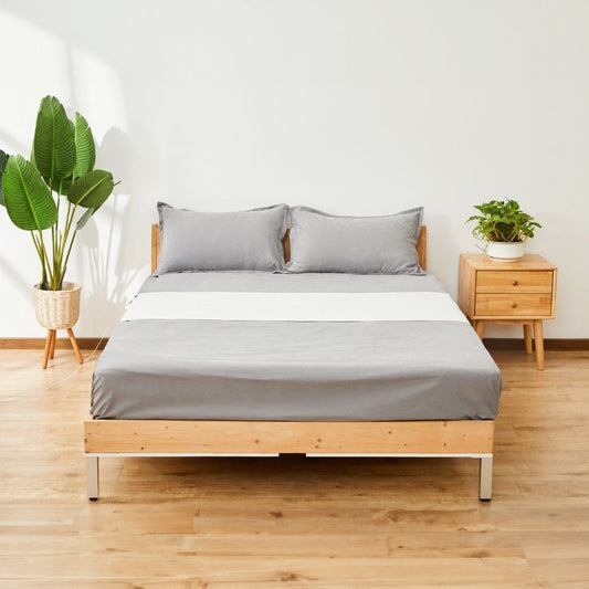 Grounding Bed Sheet with Detachable Grounding Cord and Breathable Low-Profile Fabric