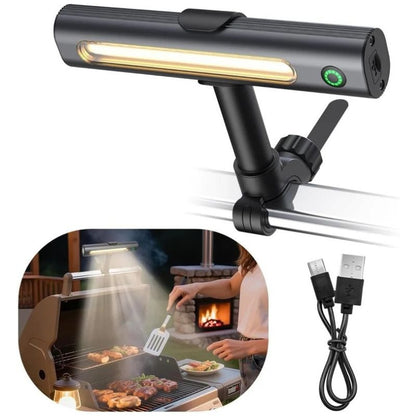 Rechargeable BBQ Grill Light 360 Degree, Magnetic Waterproof USB C Grill Light with 2 Level Brightness for Outdoor Grilling