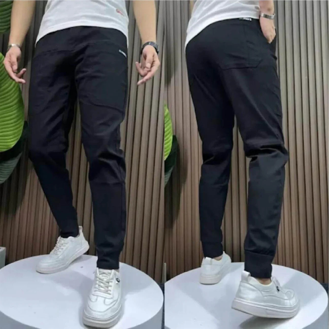 Stretch Cargo Jeans with Six Pockets and Reinforced Stitching, Slim Fit