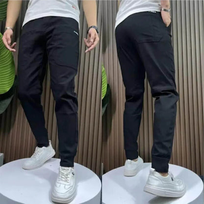 Stretch Cargo Jeans with Six Pockets and Reinforced Stitching, Slim Fit