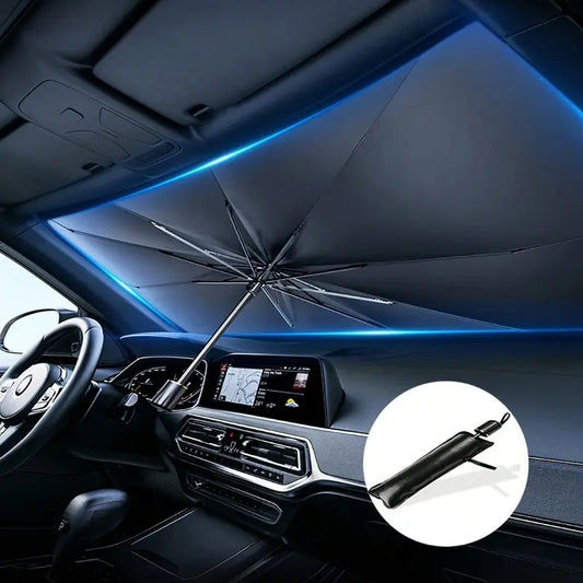 55in x 31in 2026 Heat Reflective Front Window Automotive Glass Sunshade - Blocks 99% Heat, Universal Fit for Cars & SUVs, Vehicle Accessories, Summer Car Visor Accessory Car Privacy Curtain allveramart