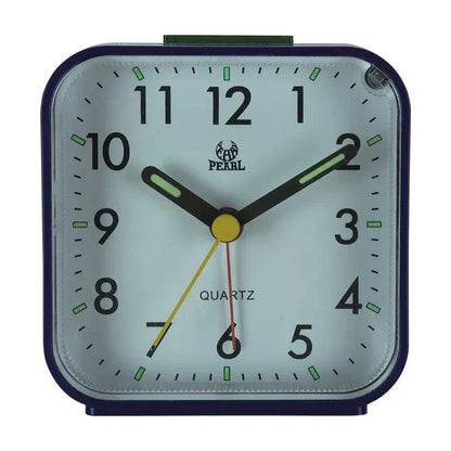 Analog Bedside Alarm Clock with Silent Movement and Night Light, Snooze Function