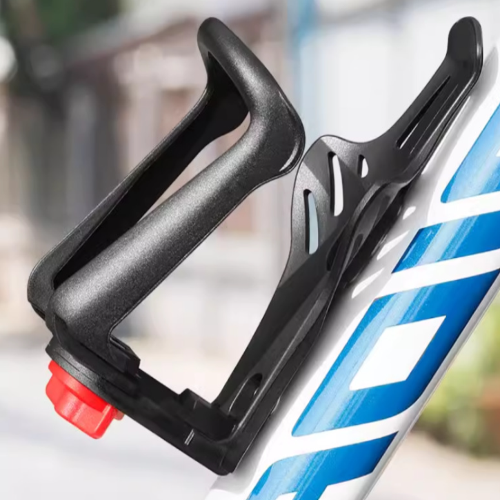 Adjustable Bottle Holder with Wraparound Arm and Rubber Grip for Bikes and Scooters